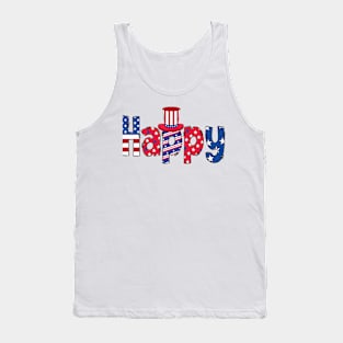 Happy 4th of July cliparts illustration Tank Top